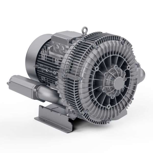 SOPLADOR REGENERATIVO MARCA REPUBLIC, MODELO HRC902. 8.4 hp | 6.3 KW, 3phase, 60 Hz, 227 CFM, 385 m3/hr, 177 in. H2O, 440 mbar (vacuum), 201 in. H2O, 500 mbar (pressure), 230/460 V.