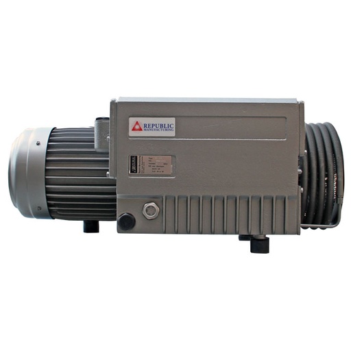 [RX-100 | REPUBLIC MANUFACTURING] BOMBA DE VACÍO MODELO RX-100, PALETAS ROTATIVAS LUBRICADAS, MARCA REPUBLIC MANUFACTURING, FLUJO DE 121 M³/HR (71 CFM), VACÍO 29.9"HG, MOTOR DE 5 HP, 230/460 V, 60 HZ, 3 FASES